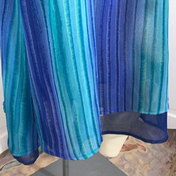 NWT Indian Tropical Fashions Sheer Chiffon Layered Kaftan Size XL - Picture 6 of 12